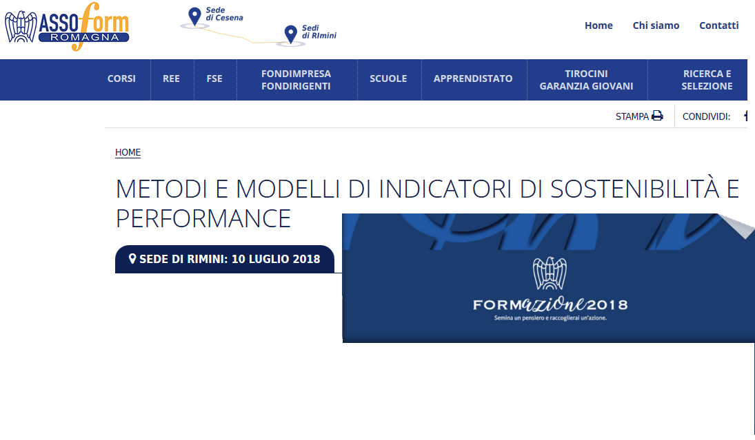 Metodi e modelli di indicatori di sostenibilità e performance